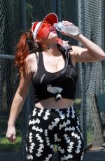 PHOEBE PRICE at a Tennis Courts in Los Angeles 06/27/2020