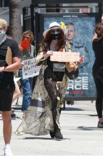 PHOEBE PRICE at Black Lives Matter Protest in Los Angeles 06/07/2020