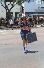 PHOEBE PRICE at Black Lives Matter Protest in West Hollywood 06/03/2020