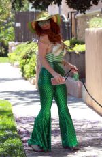 PHOEBE PRICE in a Mermaid Outfit Out with Her Dog in Los Angeles 06/12/2020