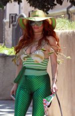 PHOEBE PRICE in a Mermaid Outfit Out with Her Dog in Los Angeles 06/12/2020