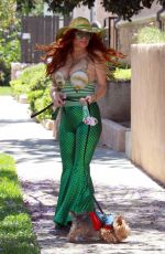 PHOEBE PRICE in a Mermaid Outfit Out with Her Dog in Los Angeles 06/12/2020