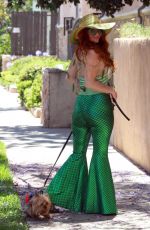 PHOEBE PRICE in a Mermaid Outfit Out with Her Dog in Los Angeles 06/12/2020