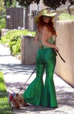 PHOEBE PRICE in a Mermaid Outfit Out with Her Dog in Los Angeles 06/12/2020