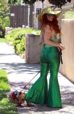 PHOEBE PRICE in a Mermaid Outfit Out with Her Dog in Los Angeles 06/12/2020