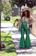 PHOEBE PRICE in a Mermaid Outfit Out with Her Dog in Los Angeles 06/12/2020