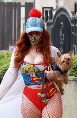 PHOEBE PRICE in a  Super Girl Shirt in Los Angeles 06/18/2020