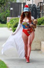 PHOEBE PRICE in a  Super Girl Shirt in Los Angeles 06/18/2020