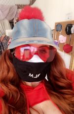 PHOEBE PRICE Shows Off Her Variety of Face Masks 06/04/2020