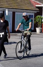 Pregnant CHRISTINA SCHWARZENEGGER Riding Her Bike Out in Brentwood 06/09/2020