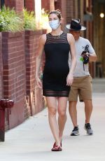 Pregnant HILARY RHODA Out and About in New York 06/24/2020