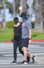 Pregnant KATHERINE SCHWARZENEGGER and Chris Pratt Out in Santa Monica 06/01/2020