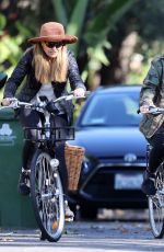 Pregnant KATHERINE SCHWARZENEGGER and MARIA SHRIVER Out Riding Bikes in Los Angeles 06/13/2020