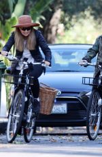 Pregnant KATHERINE SCHWARZENEGGER and MARIA SHRIVER Out Riding Bikes in Los Angeles 06/13/2020