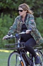 Pregnant KATHERINE SCHWARZENEGGER and MARIA SHRIVER Out Riding Bikes in Los Angeles 06/13/2020