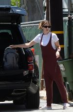 Pregnant KATHERINE SCHWARZENEGGER in Overalls Out in Los Angeles 06/15/2020