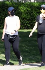 Pregnant KATHERINE SCHWARZENEGGER Out with a Friend in Santa Monica 06/13/2020