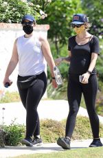 Pregnant KATHERINE SCHWARZENEGGER Out with a Friend in Santa Monica 06/13/2020