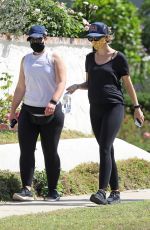 Pregnant KATHERINE SCHWARZENEGGER Out with a Friend in Santa Monica 06/13/2020