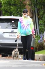 Pregnant KATHERINE SCHWARZENEGGER Out with Her Dog in Los Angeles 06/28/2020