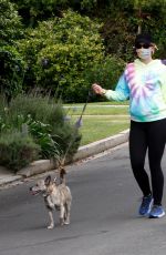 Pregnant KATHERINE SCHWARZENEGGER Out with Her Dog in Los Angeles 06/28/2020