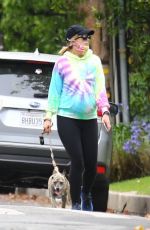 Pregnant KATHERINE SCHWARZENEGGER Out with Her Dog in Los Angeles 06/28/2020