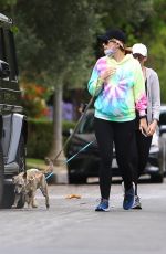 Pregnant KATHERINE SCHWARZENEGGER Out with Her Dog in Los Angeles 06/28/2020