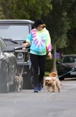 Pregnant KATHERINE SCHWARZENEGGER Out with Her Dog in Los Angeles 06/28/2020