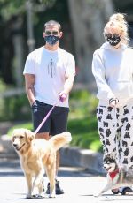 Pregnant SOPHIE TURNER and Joe Jonas Out with Their Dogs in Los Angeles 06/22/2020