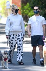 Pregnant SOPHIE TURNER and Joe Jonas Out with Their Dogs in Los Angeles 06/22/2020
