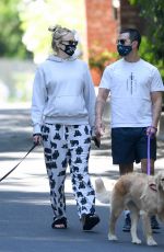 Pregnant SOPHIE TURNER and Joe Jonas Out with Their Dogs in Los Angeles 06/22/2020