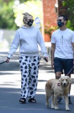 Pregnant SOPHIE TURNER and Joe Jonas Out with Their Dogs in Los Angeles 06/22/2020