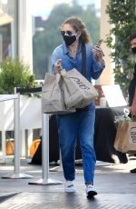 REBECCA GAYHEART in Denim Overalls at Shake Shack in Los Angeles 06/19/2020