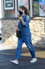 REBECCA GAYHEART in Denim Overalls at Shake Shack in Los Angeles 06/19/2020