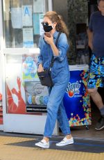 REBECCA GAYHEART in Denim Overalls at Shake Shack in Los Angeles 06/19/2020
