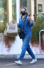 REBECCA GAYHEART in Denim Overalls at Shake Shack in Los Angeles 06/19/2020