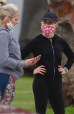 REESE WITHERSPOON Out Jogging in Los Angeles 06/18/2020