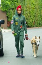 REGINA KING Out with Her Dog in Los Angeles 06/05/2020