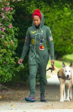 REGINA KING Out with Her Dog in Los Angeles 06/05/2020