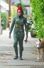 REGINA KING Out with Her Dog in Los Angeles 06/05/2020