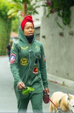 REGINA KING Out with Her Dog in Los Angeles 06/05/2020