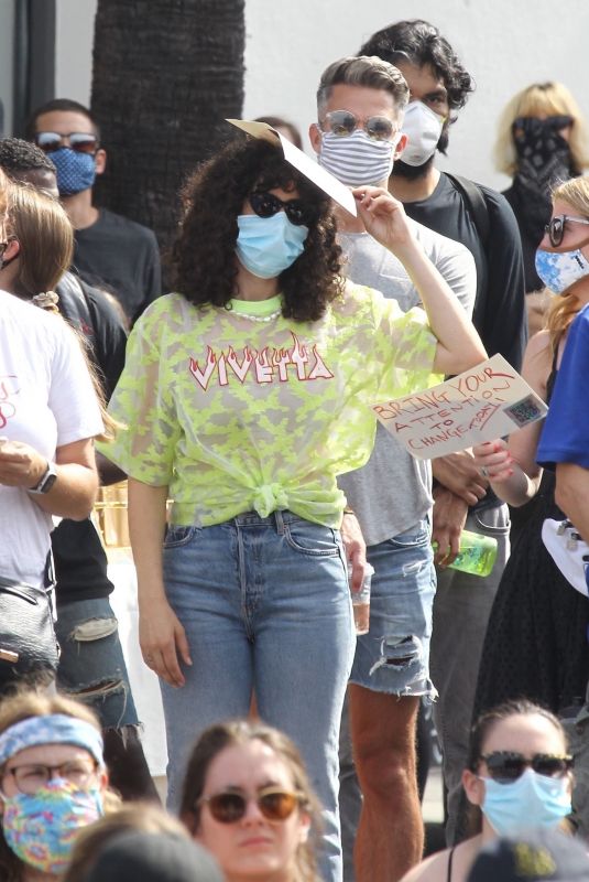 RUMER WILLIS at BLM Rally in West Hollywood 06/19/2020