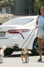 SARA SAMPAIO Out with Her Dogs in Los Angeles 06/04/2020
