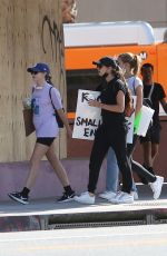 SARA SAMPIAO and JULIANA HERZ Heading to Protest in Los Angeles 06/06/2020