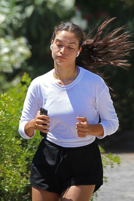 SHANINA SHAIK Out Jogging 06/02/2020
