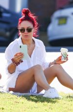SHARNA BURGESS Relaxing at Bondi Beach 05/29/2020