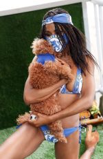 SINITTA in Chelsea FC Themed Trikini 06/16/2020