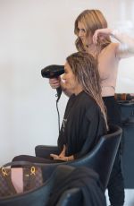 STACEY HAMPTON at a Hair Salon in Adelaide 06/17/2020
