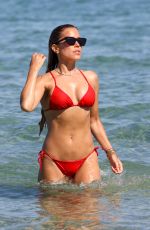SYLVIE MEIS in a Red Bikini at a Beach in Saint Tropez 06/23/2020