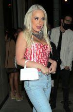 TANA MONGEAU Out for Dinner at Catch LA in West Hollywood 06/22/2020